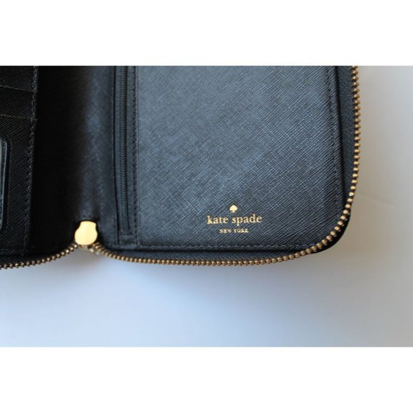 Kate Spade Street Maia Travel Wallet Black Leather - Picture 6 of 7